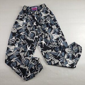 Vintage California Hardwear Hammer Pant Women Blue Pull On 80s Parachute Baggy